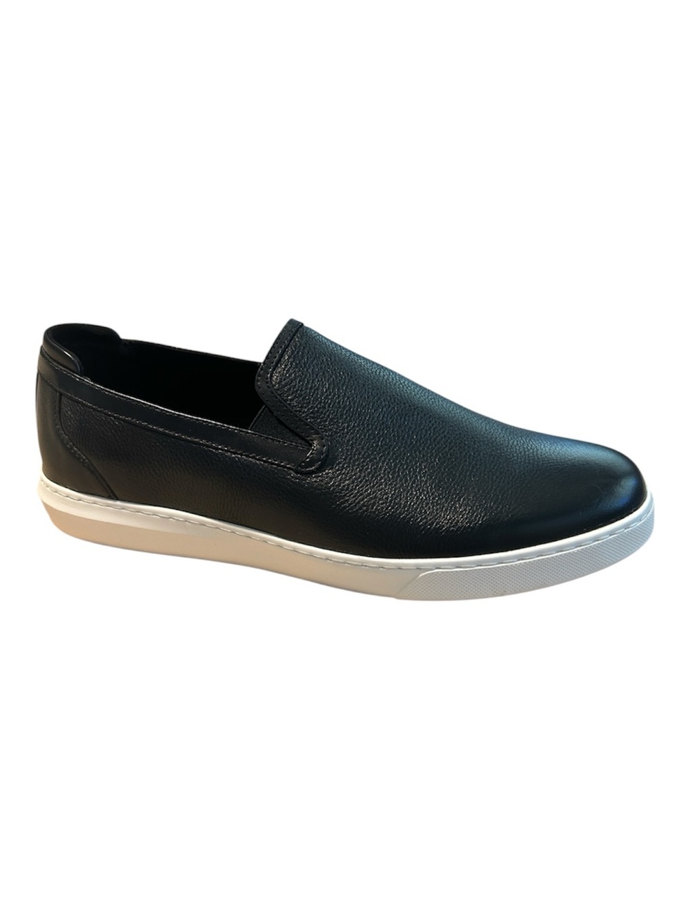 NIB Kenneth Cole New York Men's Liam Leather Slip-On Sneakers Black 11W